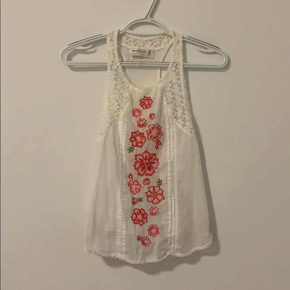Boho embroidered sleeveless top